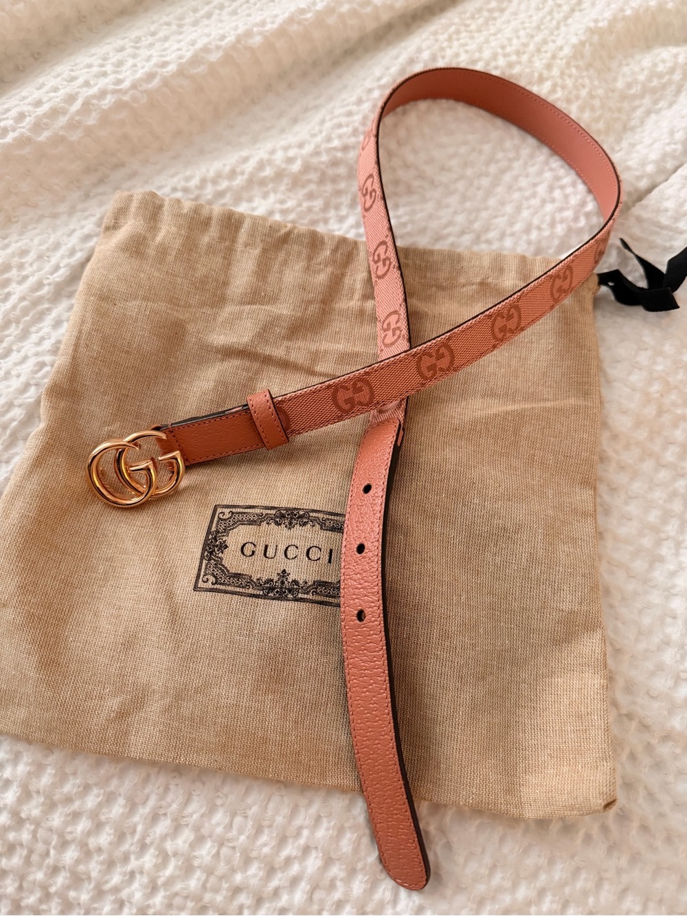 Gucci GG Belt Rose Gold - Picture 2 of 9